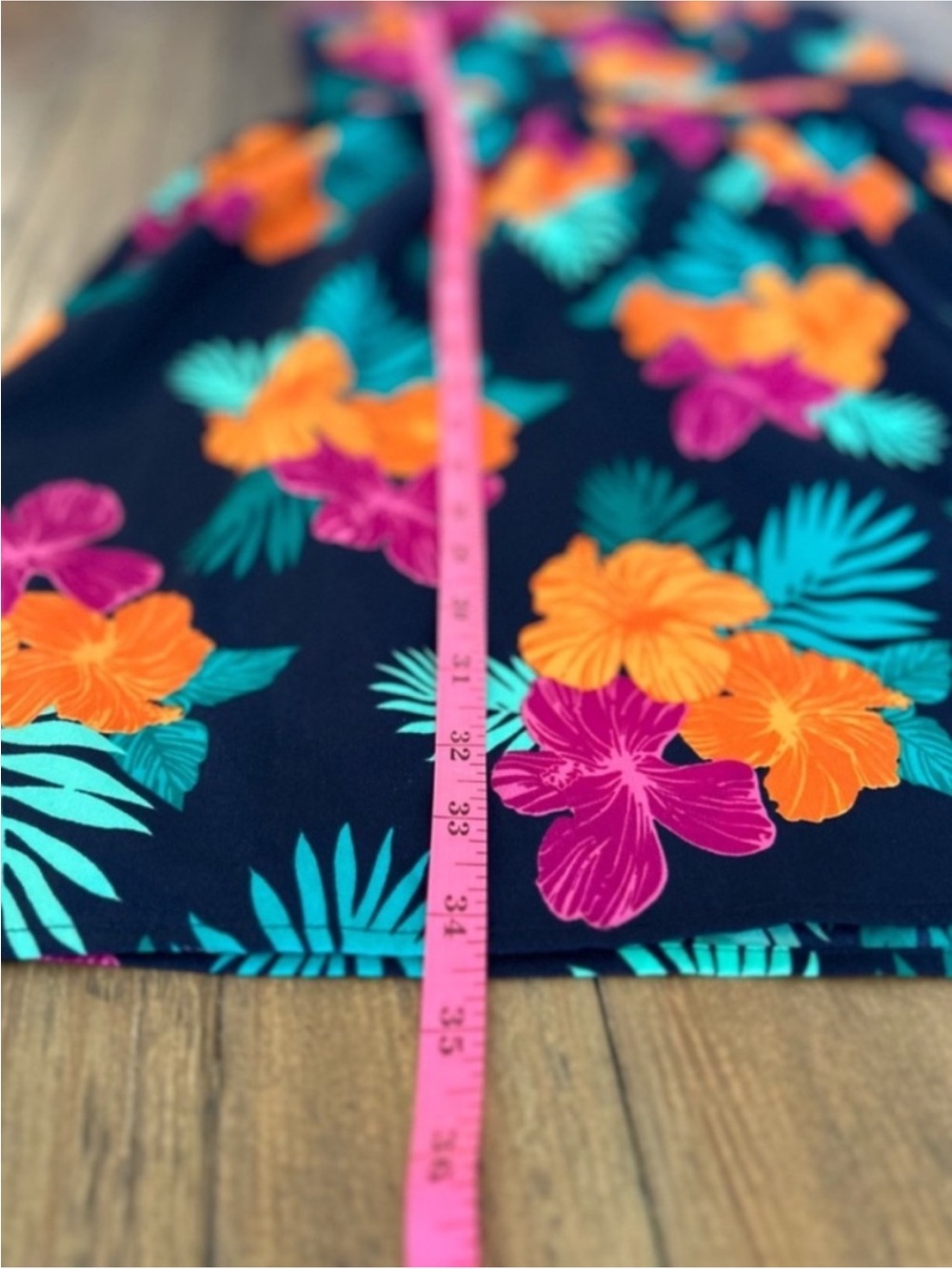 GAP Navy Floral Spaghetti-Strap Sundress with Orange & Pink Blooms - Picture 3 of 5